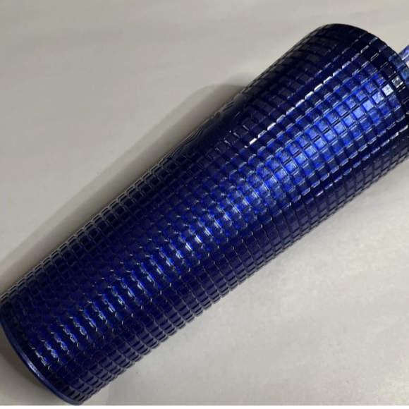 SALE!! 2 FOR $30 Starbucks Blueberry Pearl Grid Glitter Venti 24 oz Tumbler Cup - Picture 10 of 12